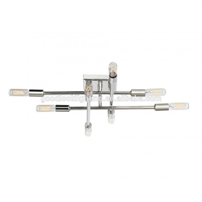 (C)UL&ETL Listed modern adjustable arms with polished nickel &antique finish light fixture of ceiling / flush mount light