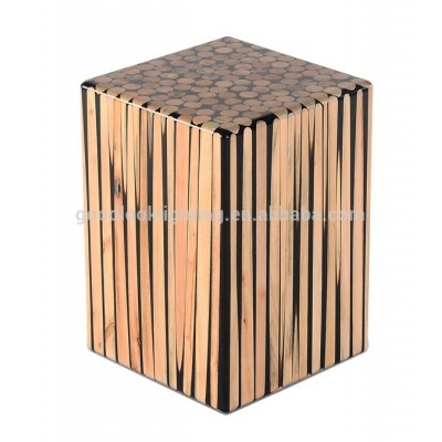 (C)UL&ETL Modern natural wood root of the rock embedded in acrylic stool decor&decorations