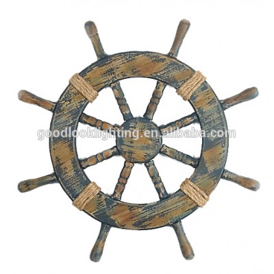 Modern ship wheel nautical wooden flax rope wall decor/wall decorations